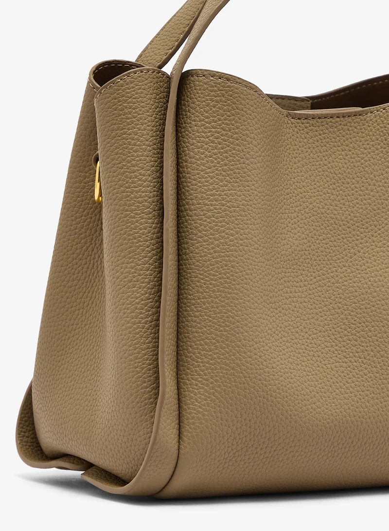 ELLA Mocha bucket bag with top handle and strap for Women | Best Price UAE